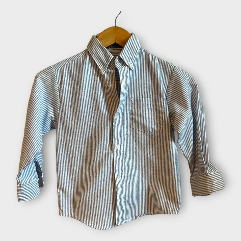 Arrow Kids Button Down Blue and White Stripes size 6 NWOT